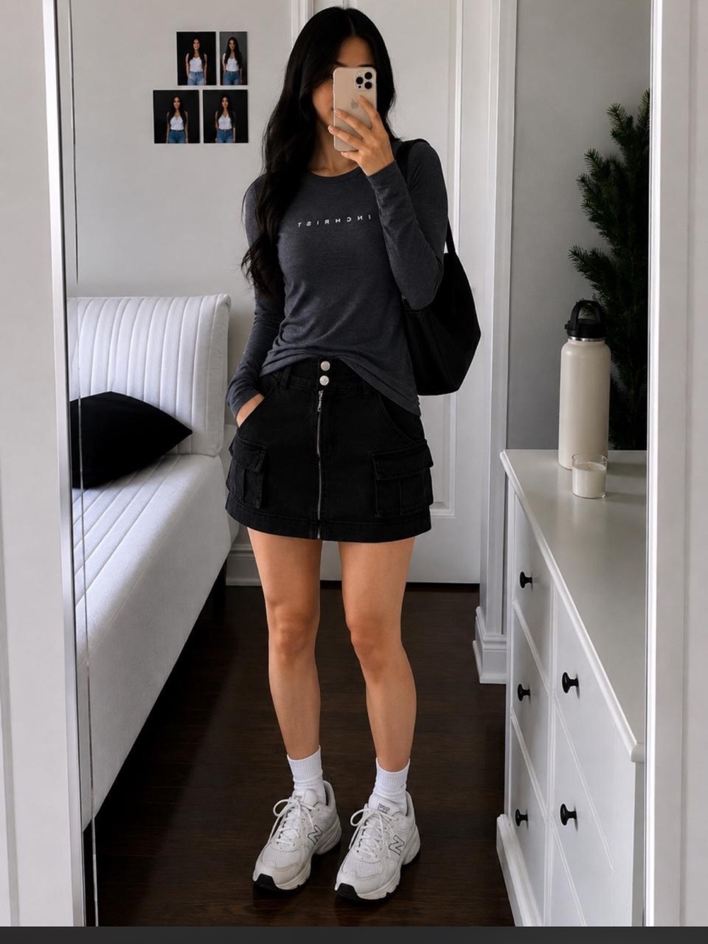 Unisex Long-Sleeve Crewneck Shirt - Black
